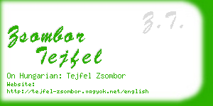 zsombor tejfel business card